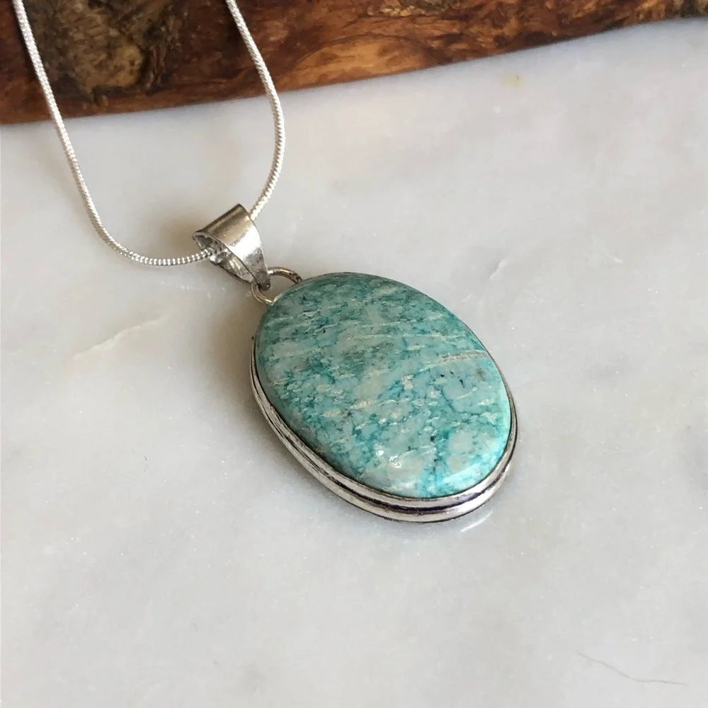 Amazonite Silver Necklace